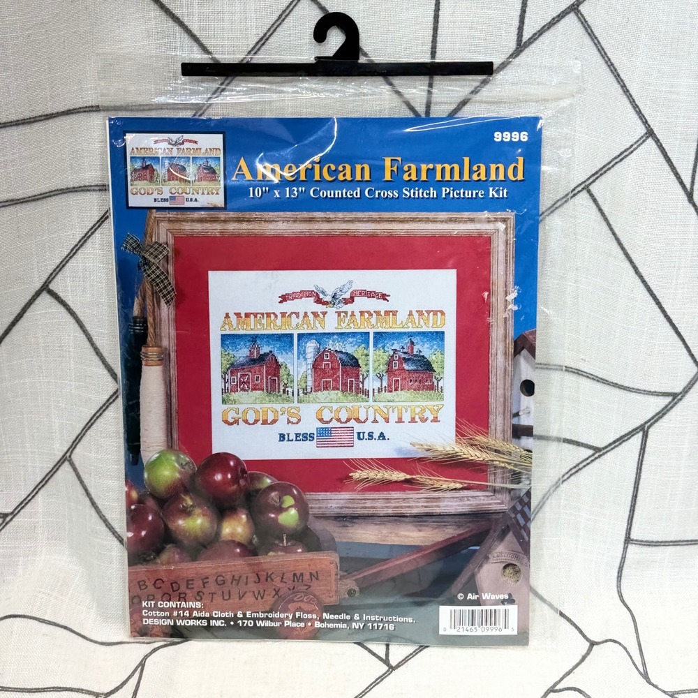 Design Works‎ Cross Stitch Kit 10x13 Multicolor American Farmland God's Country